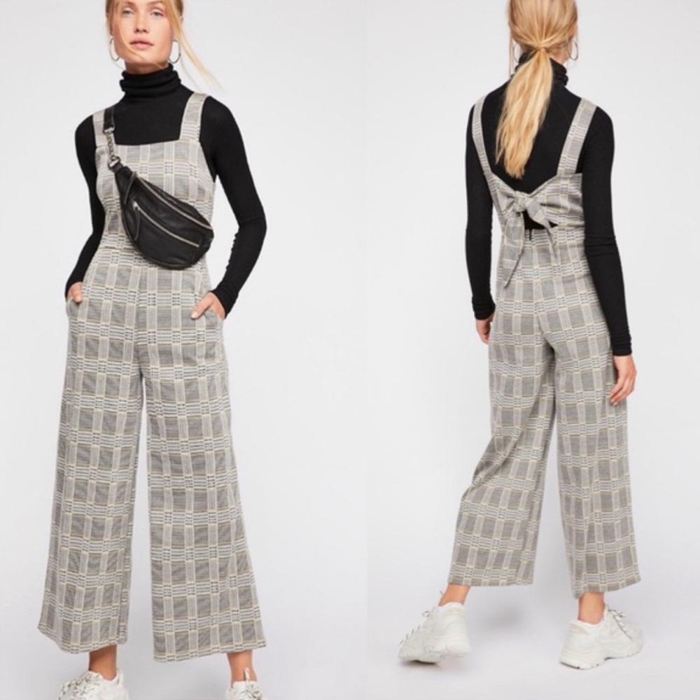 Free People Plaid Janet’s Jumpsuit